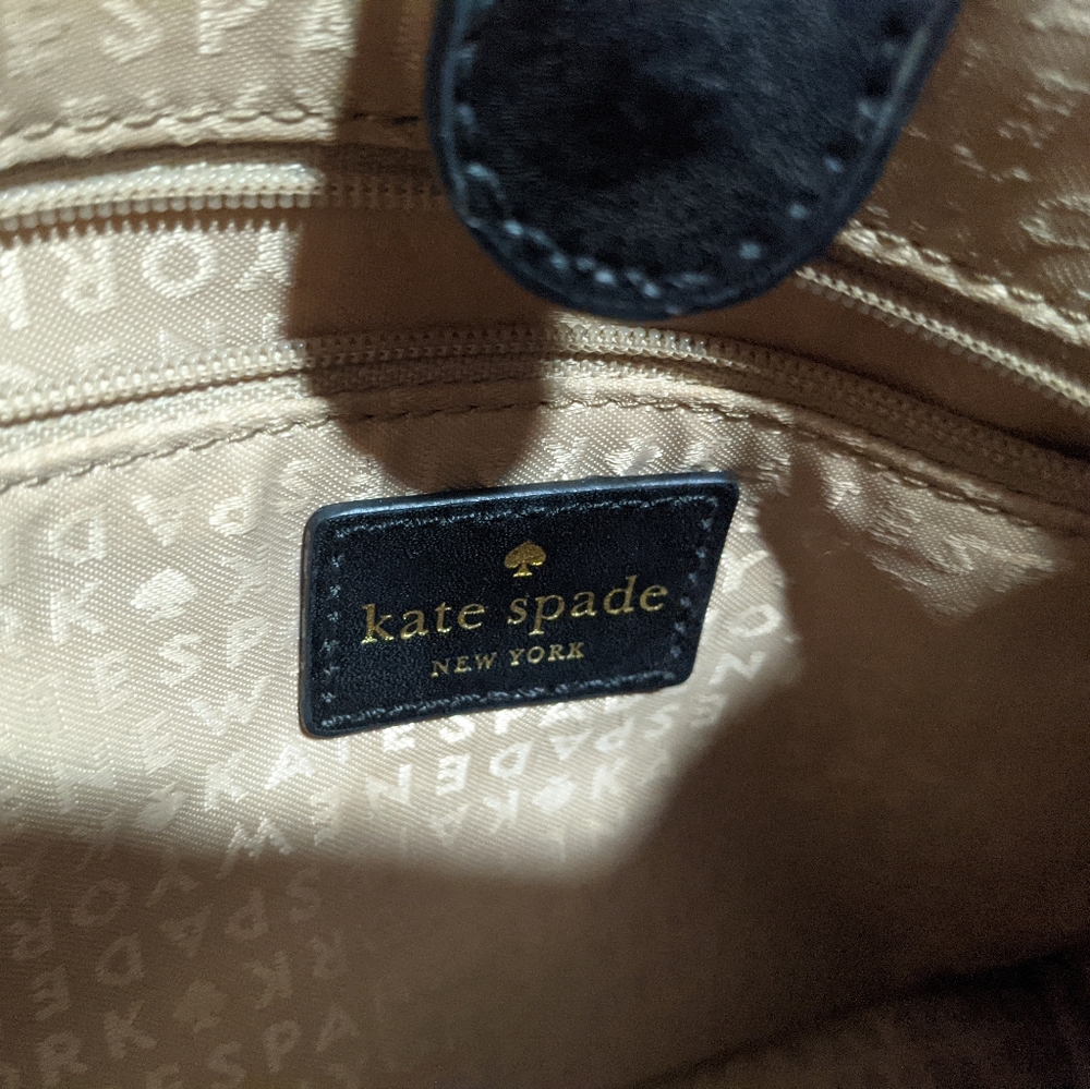 Kate Spade vintage straw & black leather purse - Picture 7 of 7